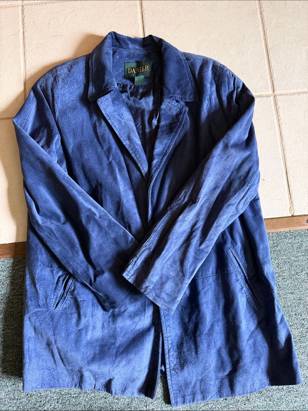 Danier Navy Suede Overcoat